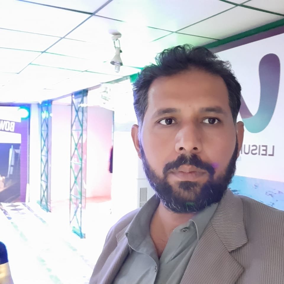 A person standing in a gallery